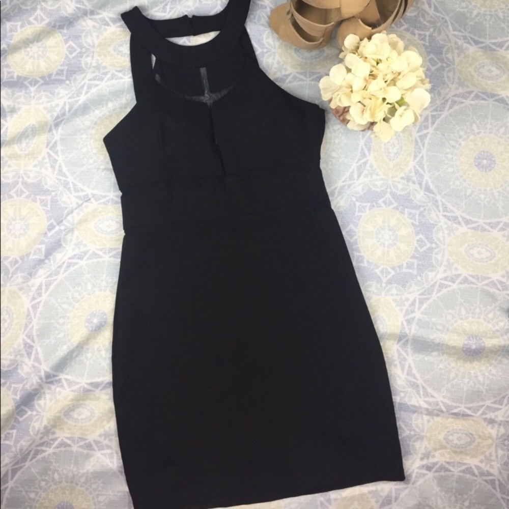 Guess little black dress mesh Bodycon